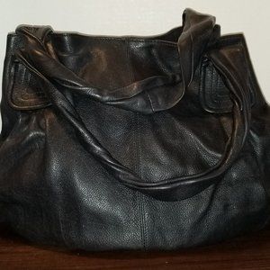 Cynthia Rowley Black Leather Shoulder Bag Purse